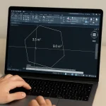 AutoCAD ekranında kapalı şeklin alan hesaplamasını yapan kullanıcı