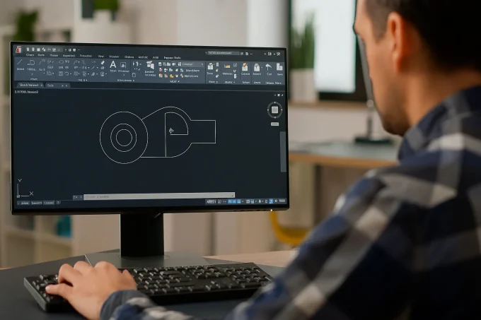 AutoCAD ekranında patlatma komutu kullanarak blokları parçalara ayıran kullanıcı